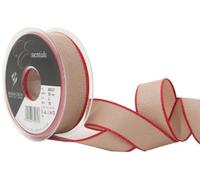 Berisfords 25 mm Hopsack Ribbon, Red