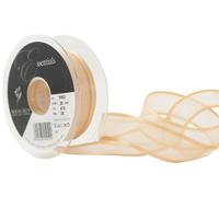 Berisfords 25 mm Sheer Elegance Ribbon, Honey Gold