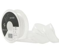Berisfords 25 mm Sheer Elegance Ribbon, White