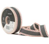 Berisfords 25 mm Vintage Stitch Ribbon, Black