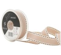 Berisfords 25 mm Vintage Stitch Ribbon, Oatmeal