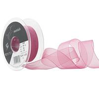Berisfords 25 mm x 25 m Super Sheer Ribbon, Dusky Pink