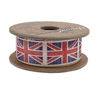 Berisfords 25mm Vintage Union Jack 4m Reel (Natural Charms Range)