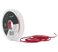 Berisfords 3 mm Textured Metallic Ribbon, Red
