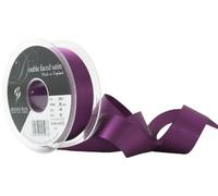 Berisfords 3501 25mm 49 Plum Double Satin Ribbon x 20mtr, 25 mm