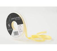 Berisfords 3501 7mm 05 Lemon Double Satin Ribbon x 20mtr, 20m,Yellow