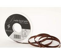 Berisfords 3501 Double Satin Ribbon, Dark Brown, 7 mm