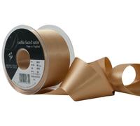 Berisfords 3501 Double Satin Ribbon, Honey Gold, 50 mm