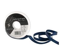 Berisfords 3501 Double Satin Ribbon, Navy, 10 mm