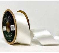 Berisfords 35mm 1 White NewLife Satin Ribbon 100% Recycled 20m Reel
