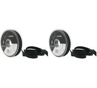 Berisfords 3818-BK-12 12 mm Rustic Taffeta Ribbon, Black (Pack of 2)