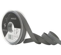 Berisfords 3818-SGY-12 12 mm Rustic Taffeta Ribbon, Smoked Grey