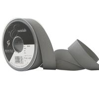 Berisfords 3818-SGY-25 25 mm Rustic Taffeta Ribbon, Smoked Grey