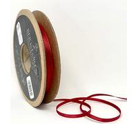 Berisfords 3mm 15 Red NewLife Satin Ribbon 100% Recycled 50m Reel