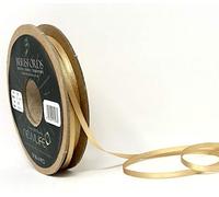 Berisfords 3mm 678 Honey Gold NewLife Satin Ribbon 100% Recycled 50m Reel, Cardboard
