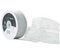 Berisfords 40 mm Empire Ribbon, Silver