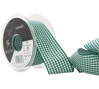 Berisfords 40 mm Gingham Ribbon, Hunter