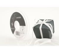 Berisfords 41025 20 m x 6 mm Polyester Grosgrain Ribbon, White