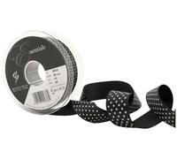Berisfords 5932 20 m x 25 mm Dainty Micro Dot Ribbon, Black