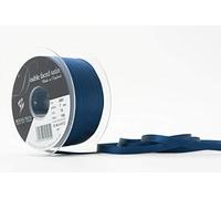 Berisfords 7 mm x 100 m Double Faced Satin Ribbon, Navy