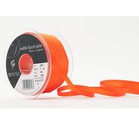 Berisfords 7 mm x 100 m Double Faced Satin Ribbon, Orange Delight