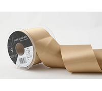 Berisfords 70 mm x 20 m Double Faced Satin Ribbon, Straw