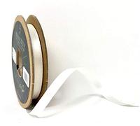 Berisfords 7mm 1 White Newlife Satin Ribbon 100% Recycled 20m Reel