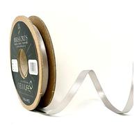 Berisfords 7mm 18 Silver Grey Newlife Satin Ribbon 100% Recycled 20m Reel