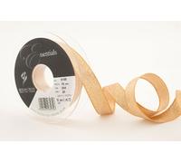 Berisfords 9165 20 m x 15 mm Glitz and Glamour Metallic Lame Ribbon, Dark Gold