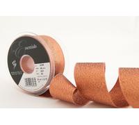 Berisfords 9165 20 m x 40 mm Glitz and Glamour Metallic Lame Ribbon, Copper