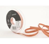 Berisfords 9165 20 m x 7 mm Glitz and Glamour Metallic Lame Ribbon, Copper