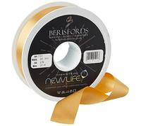 Berisfords BF_1001-25-678 25mm 678 Honey Gold NewLife Satin Ribbon 100% Recycled 20m Reel