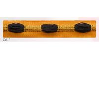 Berisfords Bobble Ribbon, Marigold/Black, 10mm