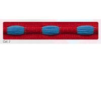 Berisfords Bobble Ribbon, Scarlet/Blue, 10mm