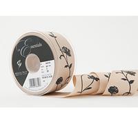 Berisfords Bramble Ribbon, Natural, 40 mm