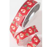 Berisfords Christmas Festive Pets Ribbon, 25mm Width - Per Metre or Roll - Simply Sew Crafty™ (Little Robins - Red, 1 Metre)