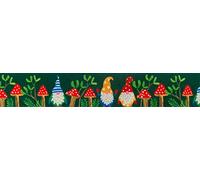 Berisfords Christmas Ribbon Woodland Gnome Printed on Satin 25mm x 20m Reel