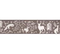 Berisfords Christmas Wildwood Print on Satin Ribbon 25mm x 20m