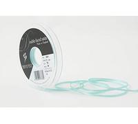 Berisfords Double FACE Poly Satin Ribbon, Aqua, 3 mm