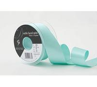 Berisfords Double FACE Poly Satin Ribbon, Aqua, 35 mm