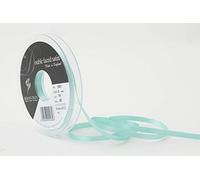 Berisfords Double FACE Poly Satin Ribbon, Aqua, 5 mm