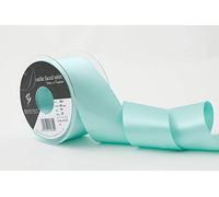 Berisfords Double FACE Poly Satin Ribbon, Aqua, 50 mm