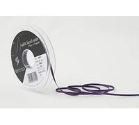 Berisfords Double FACE Poly Satin Ribbon, BlackBerry, 3 mm