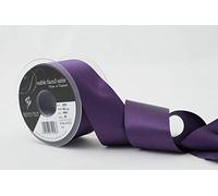 Berisfords Double FACE Poly Satin Ribbon, BlackBerry, 50 mm