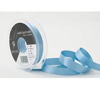 Berisfords Double FACE Poly Satin Ribbon, Dusky Blue, 15 mm