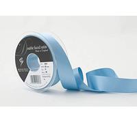 Berisfords Double FACE Poly Satin Ribbon, Dusky Blue, 25 mm