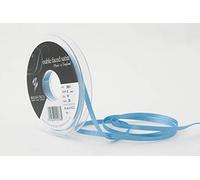 Berisfords Double FACE Poly Satin Ribbon, Dusky Blue 61, 5 mm width x 20 meters