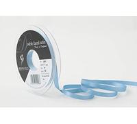 Berisfords Double FACE Poly Satin Ribbon, Dusky Blue, 7 mm