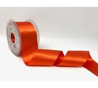 Berisfords Double FACE Poly Satin Ribbon, Flame, 50 mm