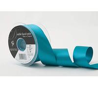 Berisfords Double FACE Poly Satin Ribbon, Malibu Blue, 35 mm